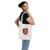 Organic Canvas heart Tote Bag