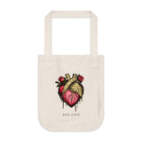 Organic Canvas heart Tote Bag